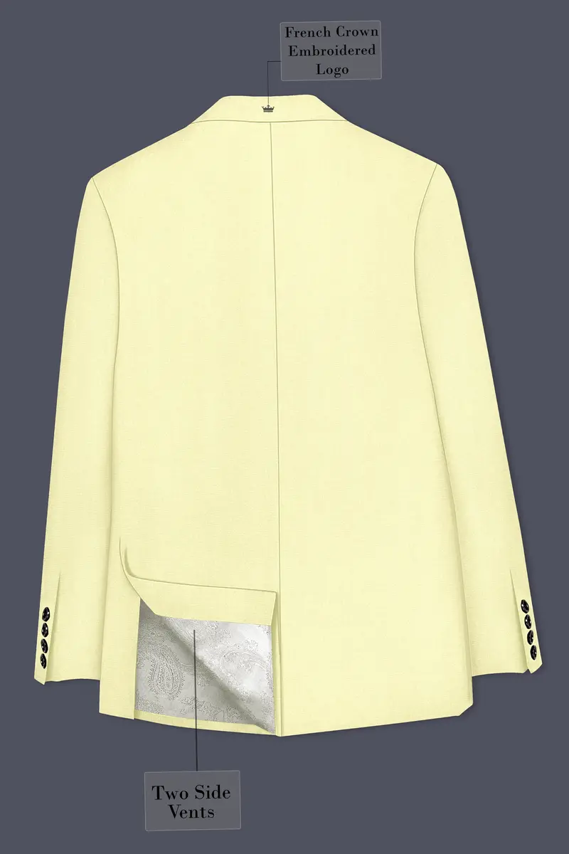 Maize Cream Stretchable Bandhgala Premium Cotton Traveler Suit 8