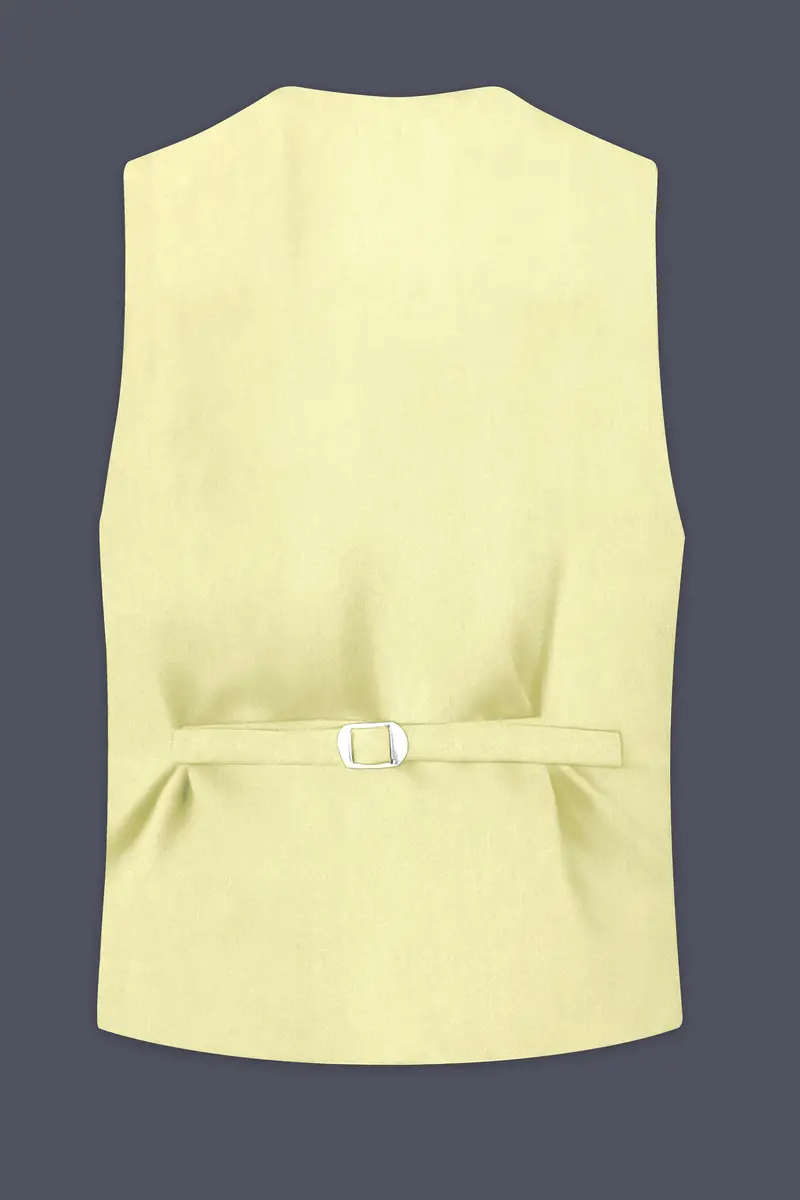 Maize Cream Stretchable Premium Cotton Traveler Waistcoat 4