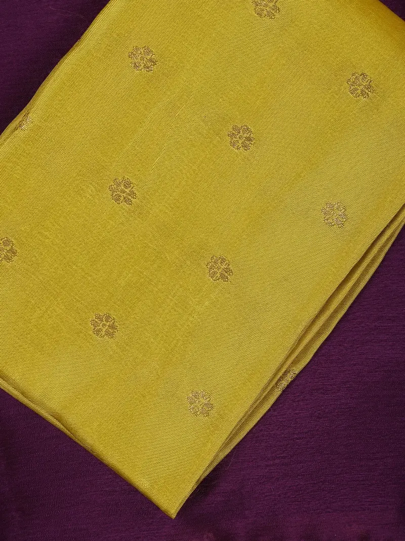 Majestic Wine Antique Gold Zari Border Mysore Silk Saree 2