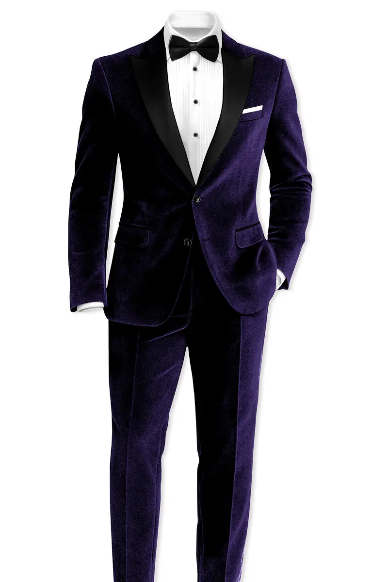 Majesty-Affair Royal Purple Velvet Stretchable Waistband Pant 8