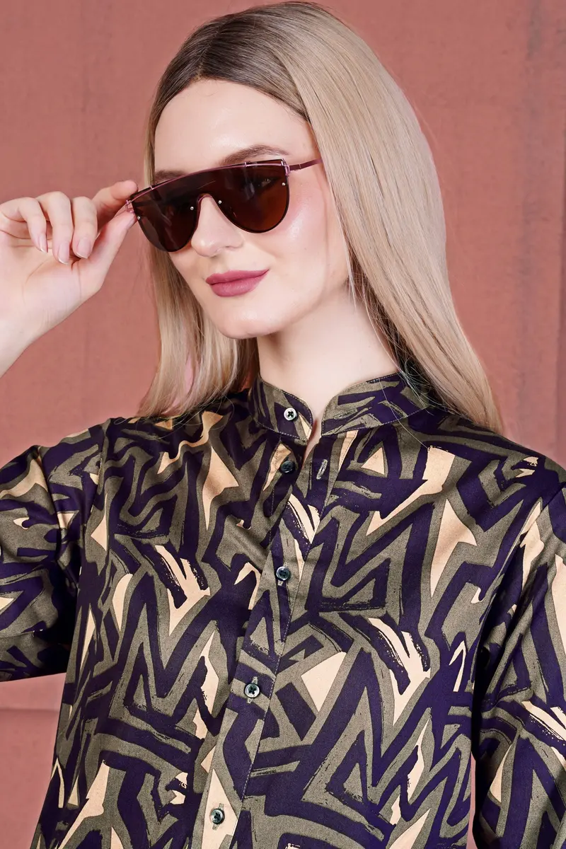 Makara Green And Haiti Blue Multicolour Abstract Printed Premium Cotton Designer Shirt 6