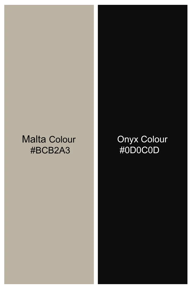 Malta Brown And Onyx Black Tribal Printed Subtle Sheen Super Soft Premium Cotton Shirt 5