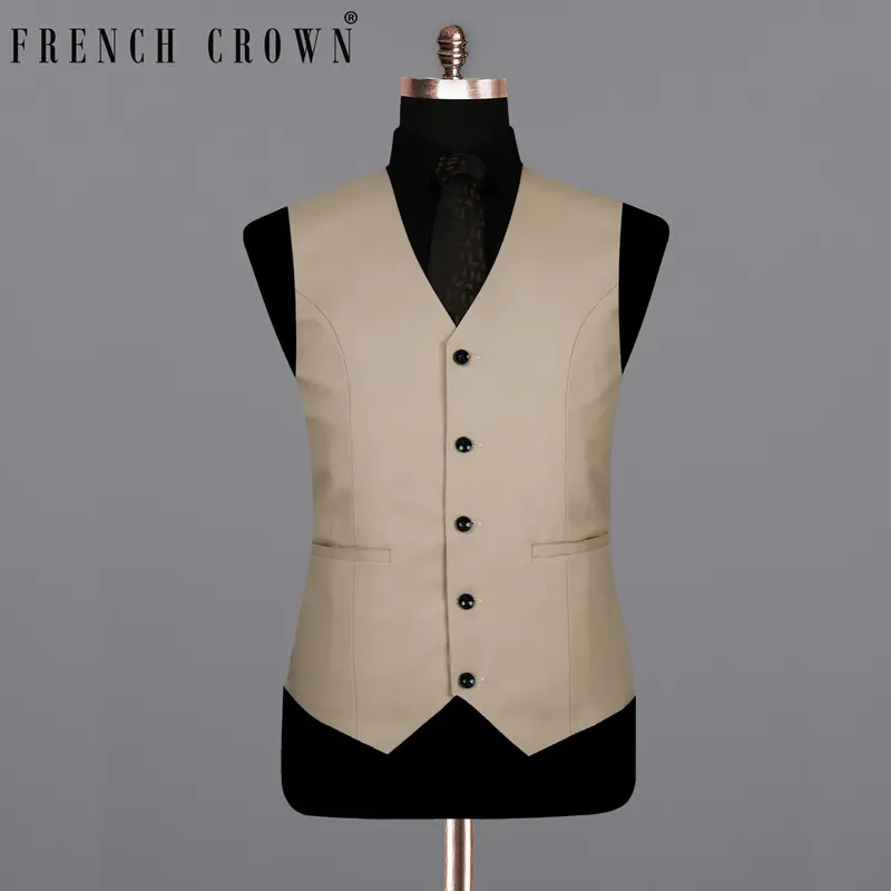 Malta Cream Wool Rich Waistcoat 1