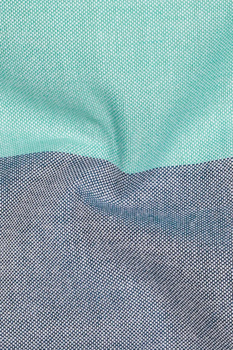 Manatee Gray With Scandal Aqua Green Royal Oxford Designer Shirt 3