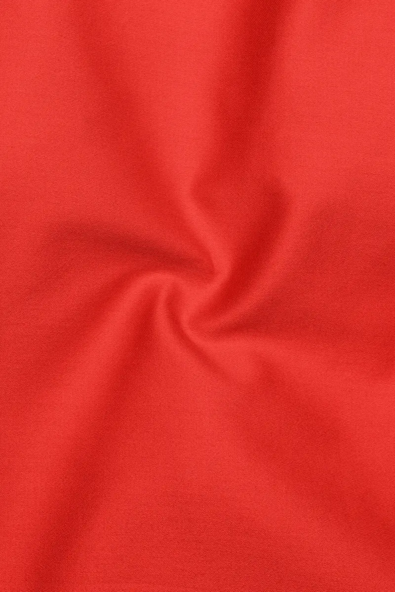 Mandoro-Coral Orange Subtle Sheen Super Soft Premium Cotton Dress Shirt 3