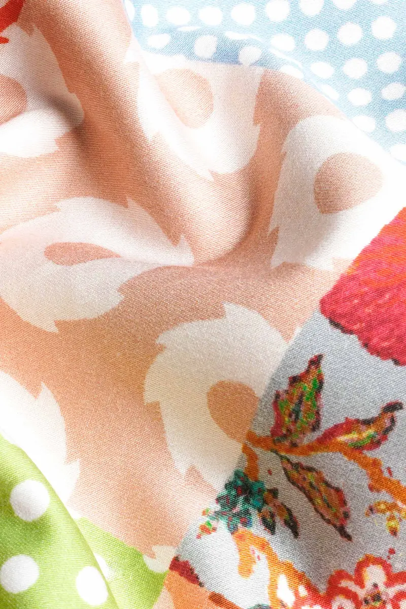 Mandys Peach And Olive Green Multicolour Abstract Printed Subtle Sheen Super Soft Premium Cotton Shirt 3