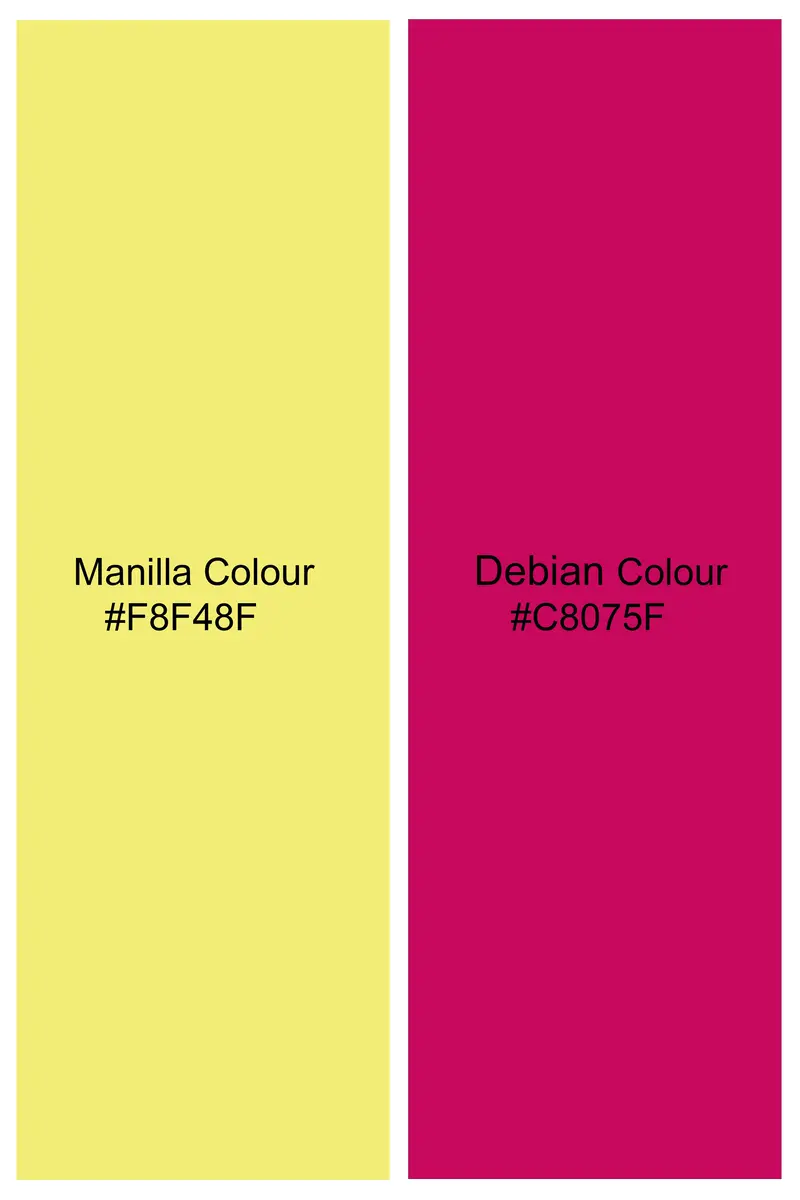 Manilla Yellow And Debian Pink Floral Printed Premium Tencel Shorts 7