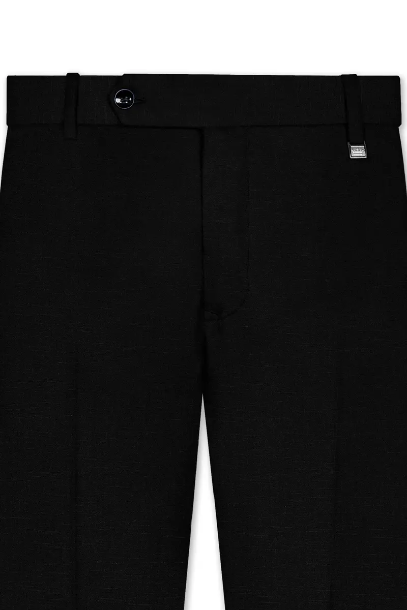Mardi Gras Black Stretchable Wool Rich Sports Suit 10