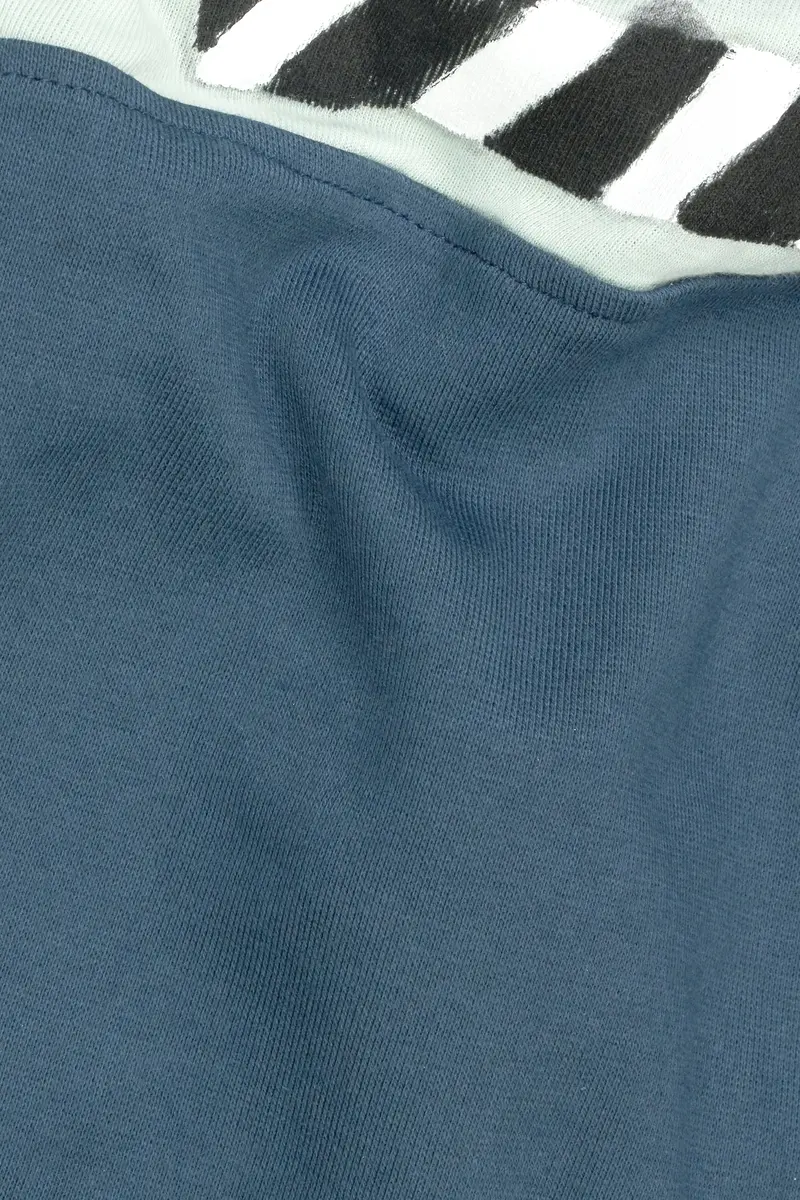 Marengo Blue And Sage Green Hand Painted Premium Cotton Jersey Sweatshirt 3