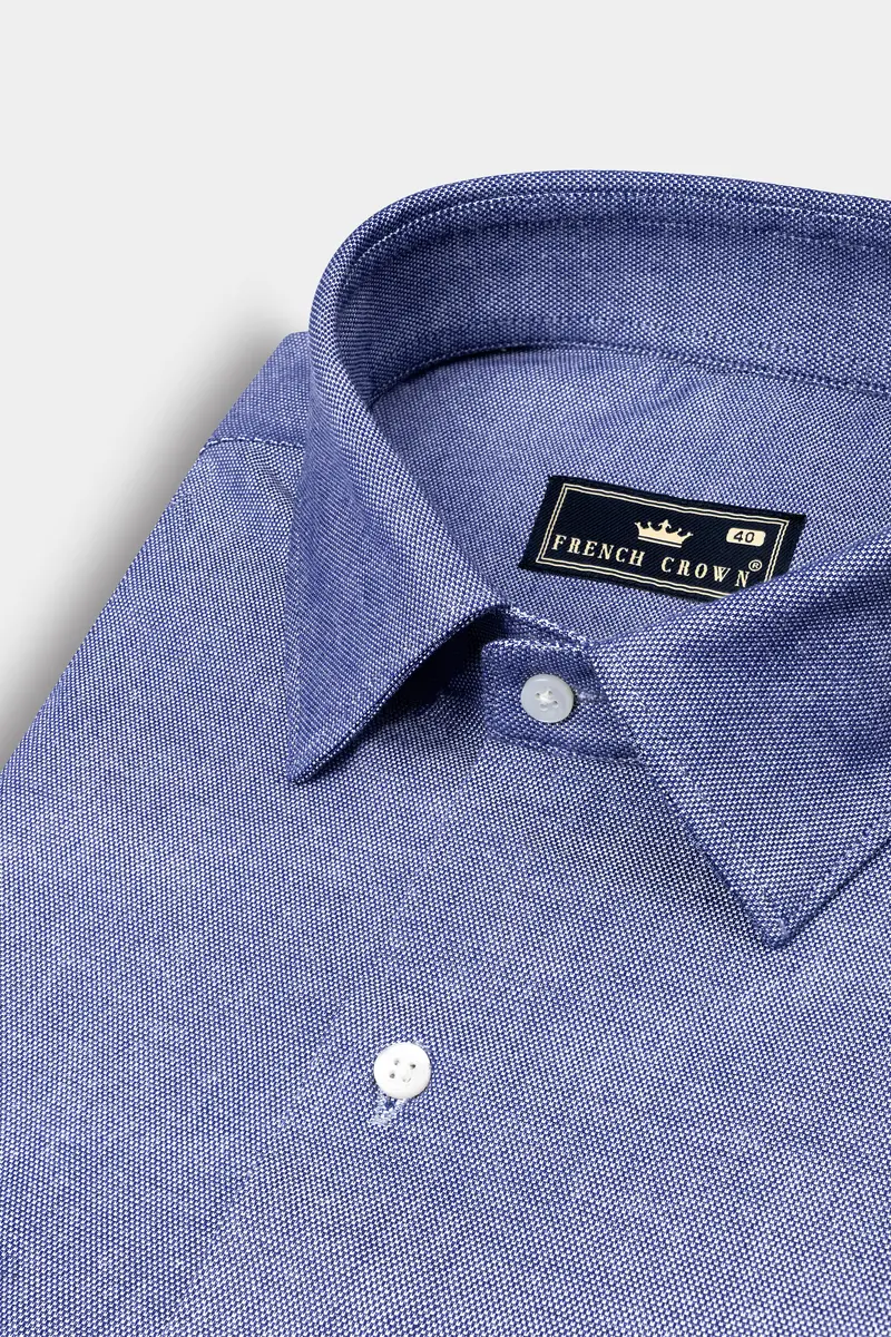 Marguerite Blue Royal Oxford Cotton Shirt 4
