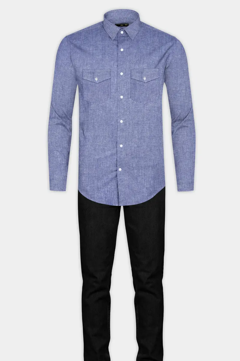 Marguerite Blue Royal Oxford Cotton Shirt 7