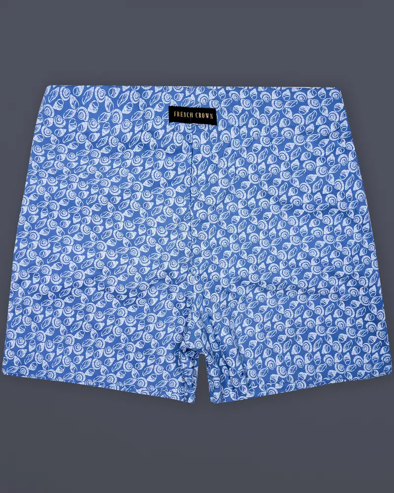 Mariner Blue Dobby Textured Premium Giza Cotton Boxer 1