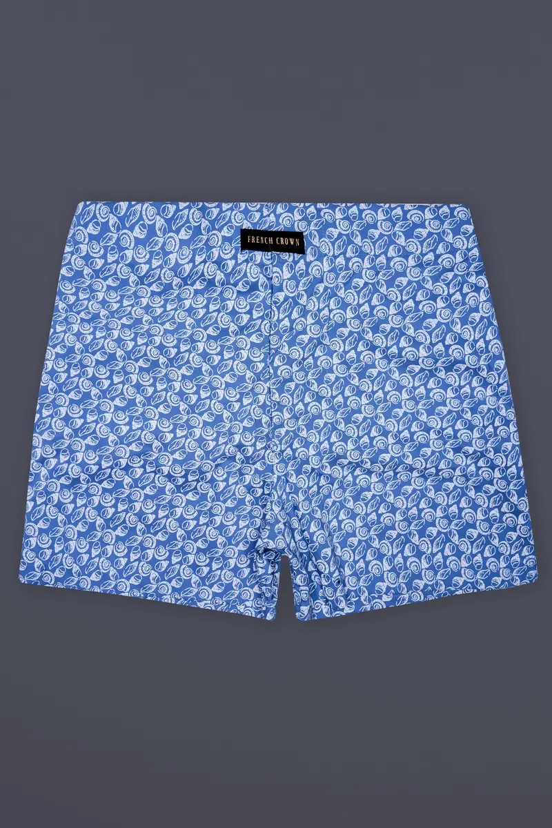Mariner Blue Dobby Textured Premium Giza Cotton Boxer 2