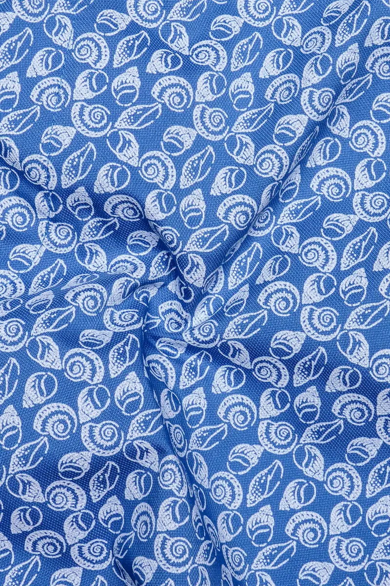 Mariner Blue Dobby Textured Premium Giza Cotton Boxer 3
