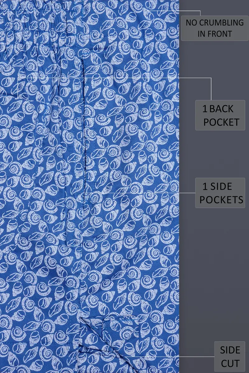 Mariner Blue Dobby Textured Premium Giza Cotton Boxer 5