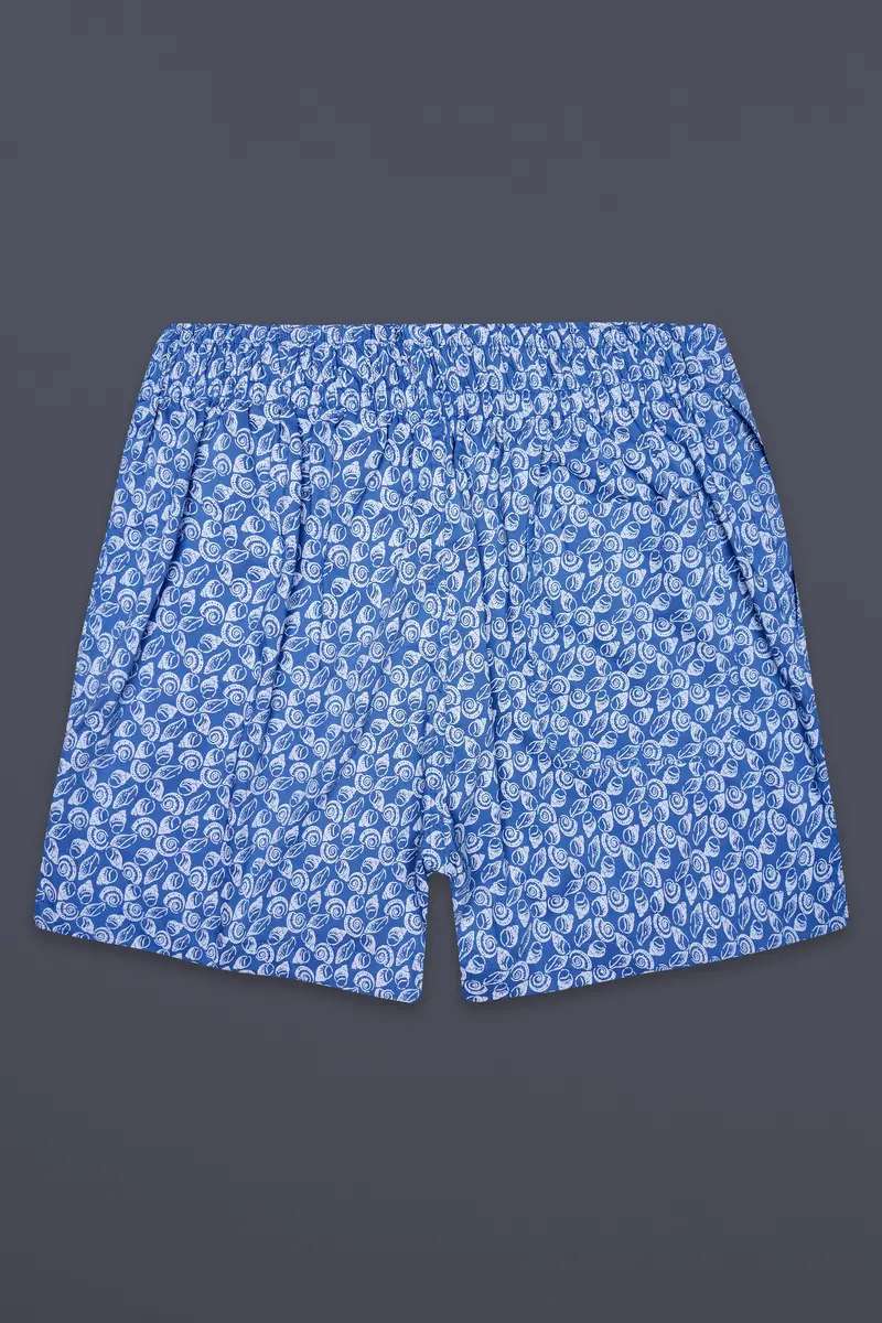 Mariner Blue Dobby Textured Premium Giza Cotton Boxer 6