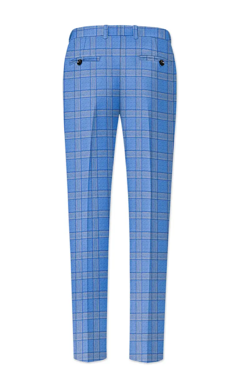 Mariner-Danube Blue Wool Blend Double Breasted Suit 14