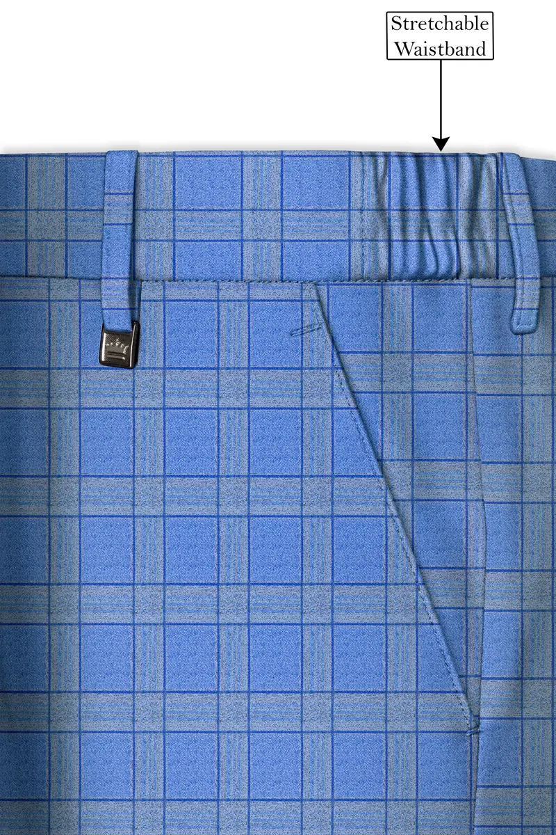 Mariner-Danube Blue Wool Blend Double Breasted Suit 15