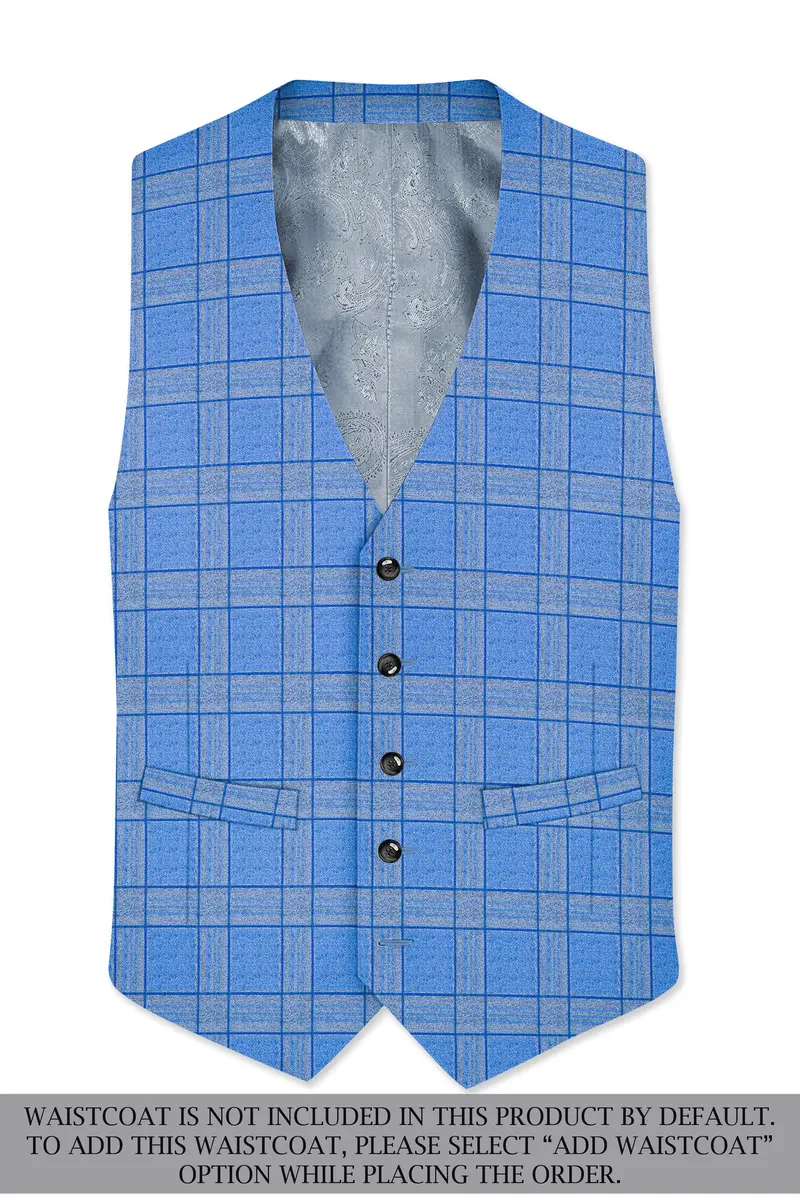 Mariner-Danube Blue Wool Blend Double Breasted Suit 16