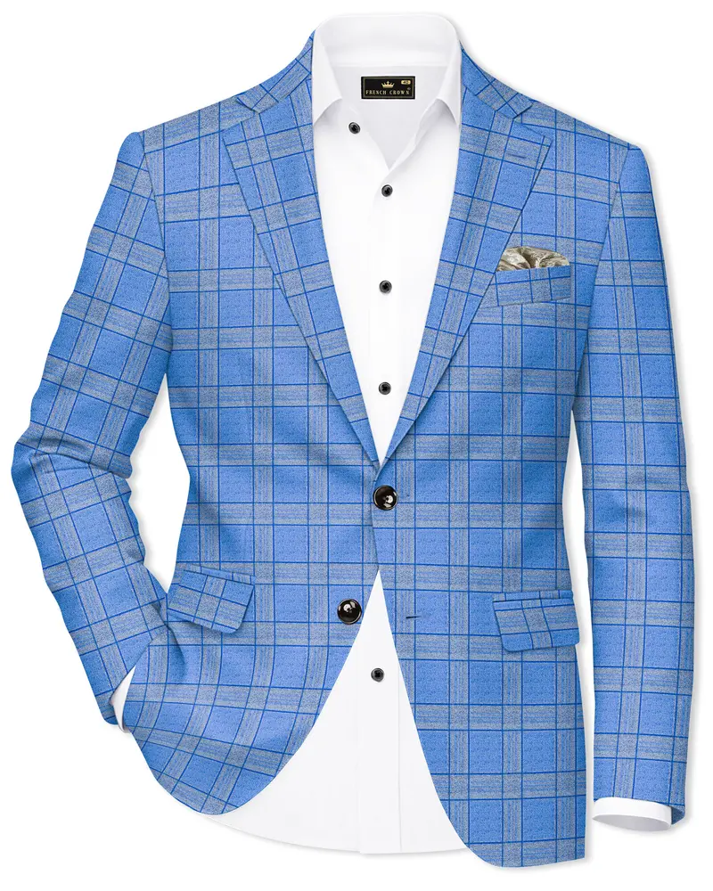Mariner-Danube Blue Wool Blend Single Breasted Blazer 1