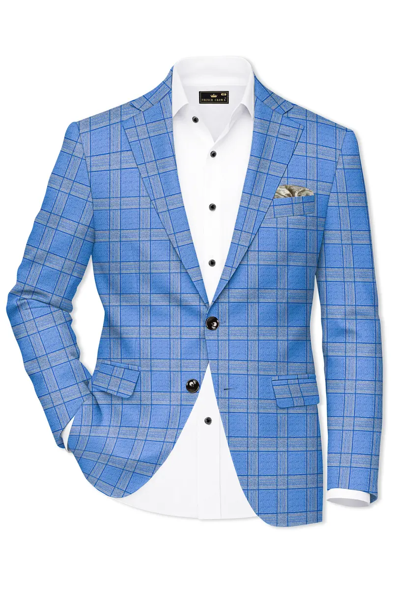 Mariner-Danube Blue Wool Blend Single Breasted Suit 10