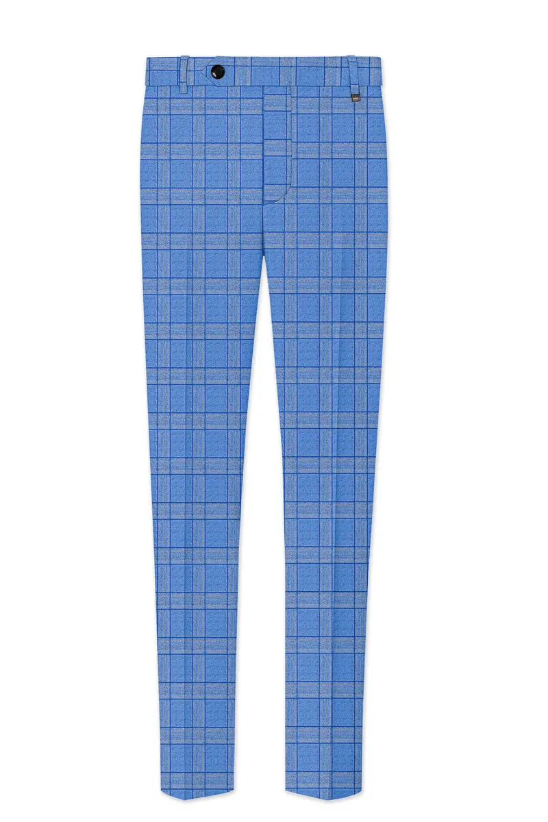 Mariner-Danube Blue Wool Blend Single Breasted Suit 13