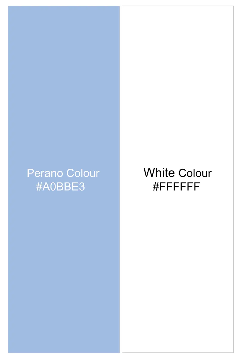 Mariner-Perano Blue And Bright White Plaid Subtle Sheen Soft Premium Cotton Dress Shirt 7