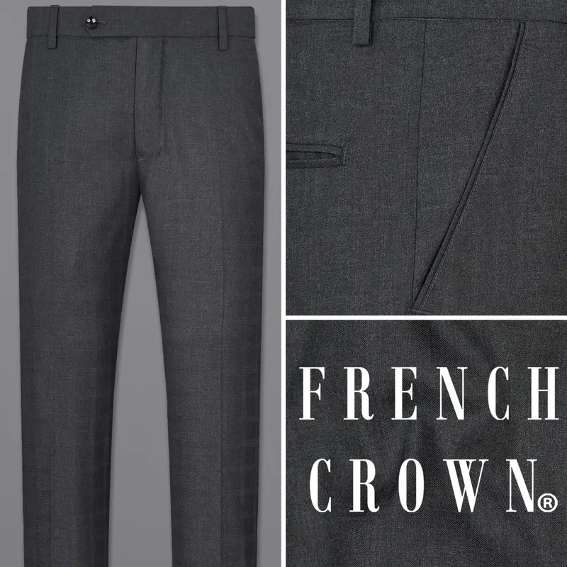 Marlin Gray Plaid Pant 1
