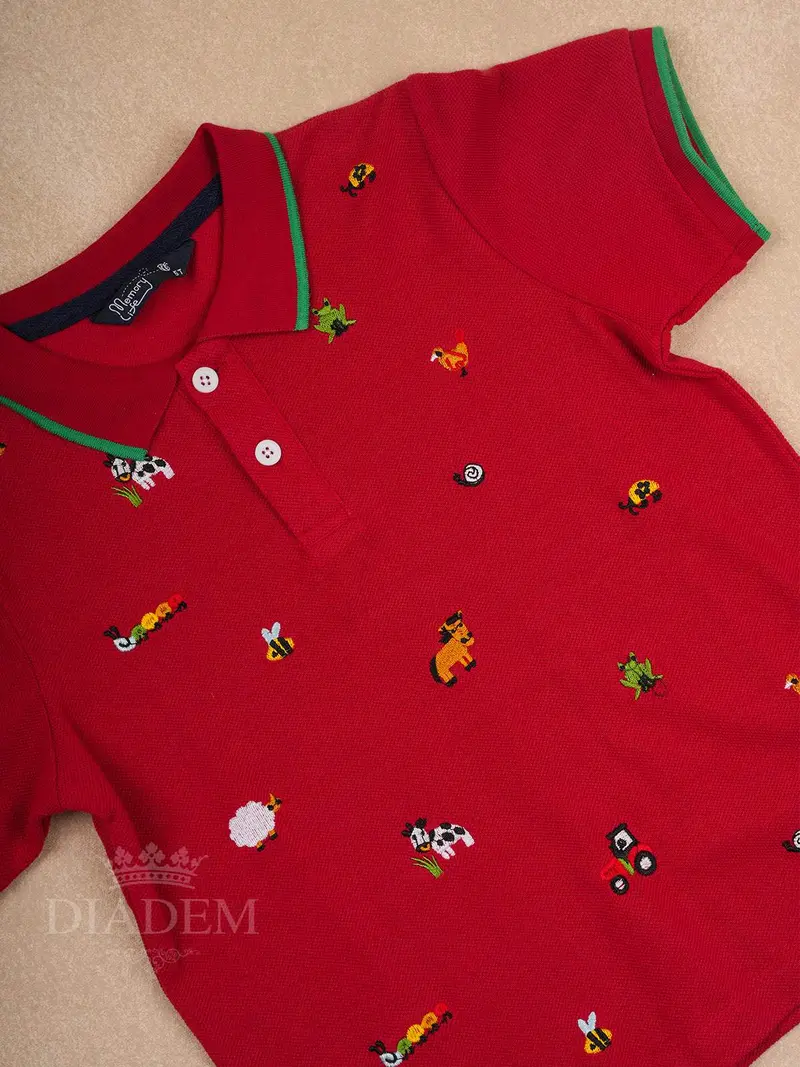 Maroon Cotton Polo Half Sleeve T-Shirt For Boys 2