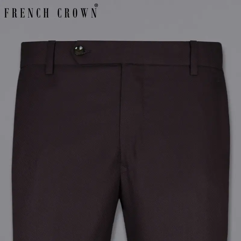 Maroon Wool Rich Pant 1