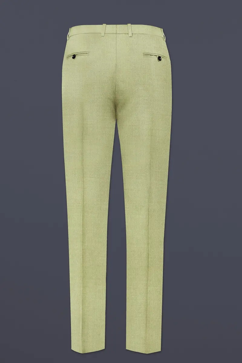 Marsh-Swamp Green Solid Wool Rich Single Breasted Slight Stretch Suit 14