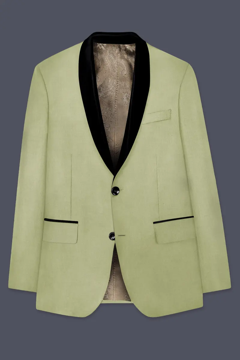 Marsh-Swamp Green Wool Rich Tuxedo Slight Stretch Suit 8