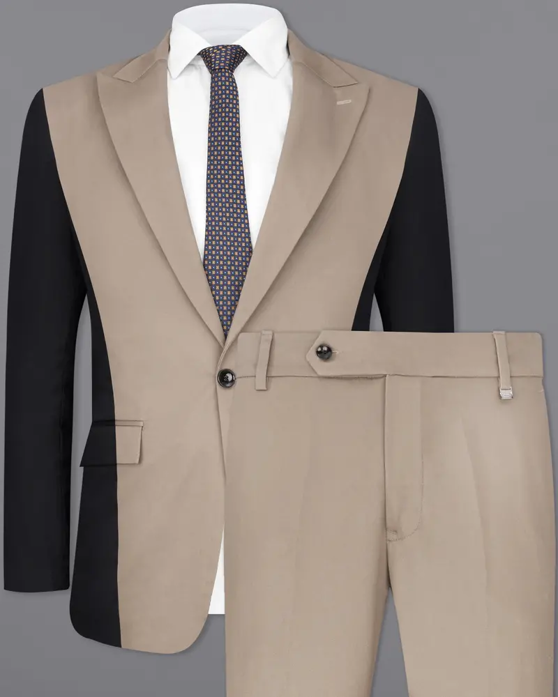 Martini Brown And Black Premium Cotton Designer Suit 2