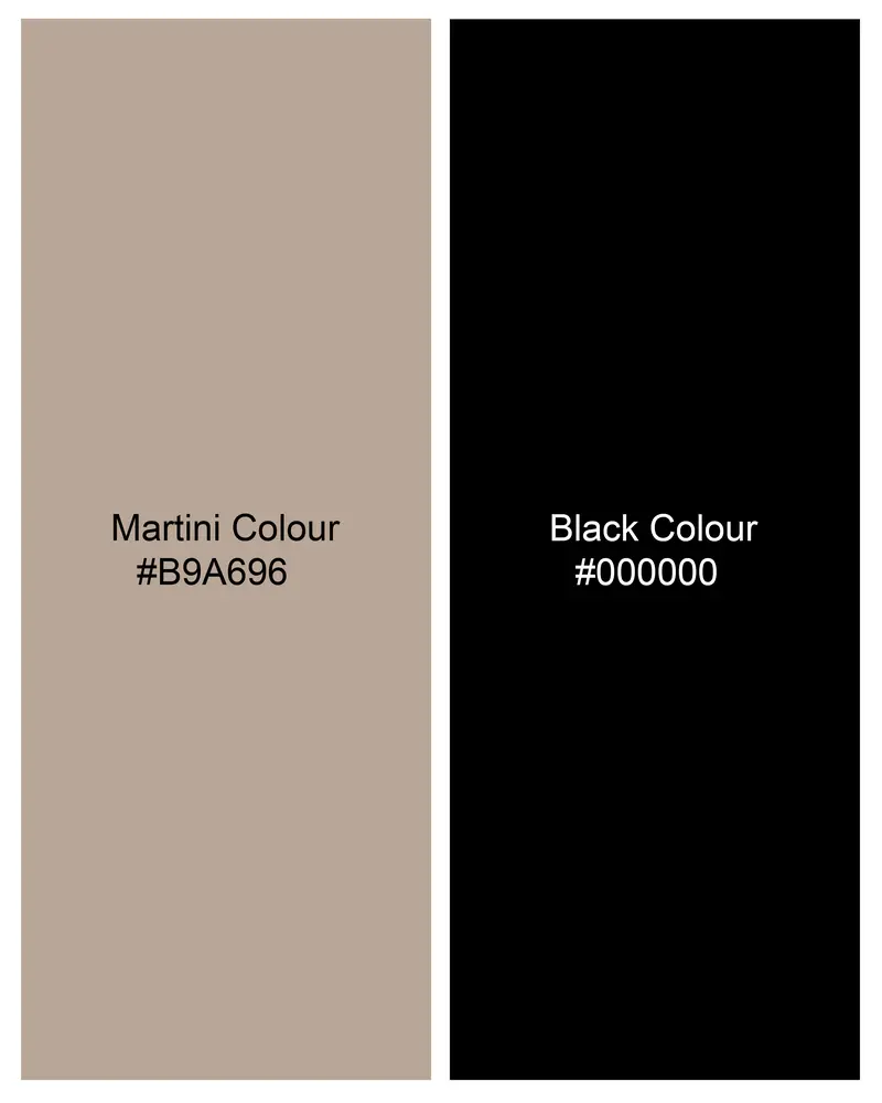 Martini Brown And Black Premium Cotton Designer Suit 20