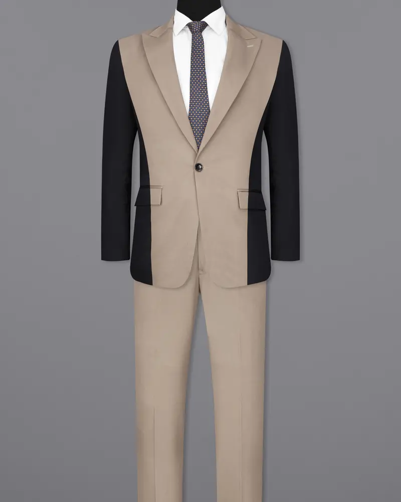 Martini Brown And Black Premium Cotton Designer Suit 4