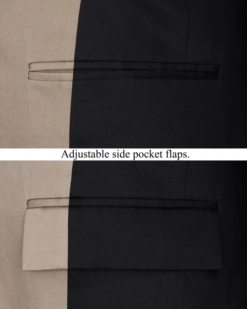 Martini Brown And Black Premium Cotton Designer Suit 6