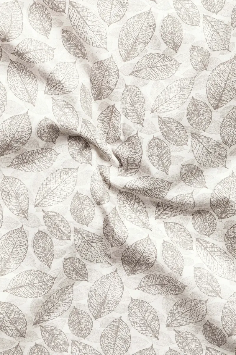 Martini Cream Leaf Printed Super Soft Premium Giza Cotton Shirt 2