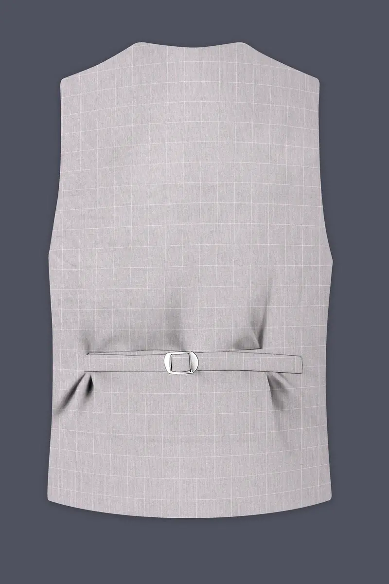 Martini Gray Checkered Waistcoat 4