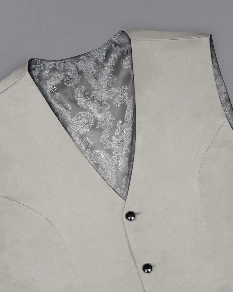 Martini Gray Stretchable Double Breasted Premium Cotton Traveler Suit 18