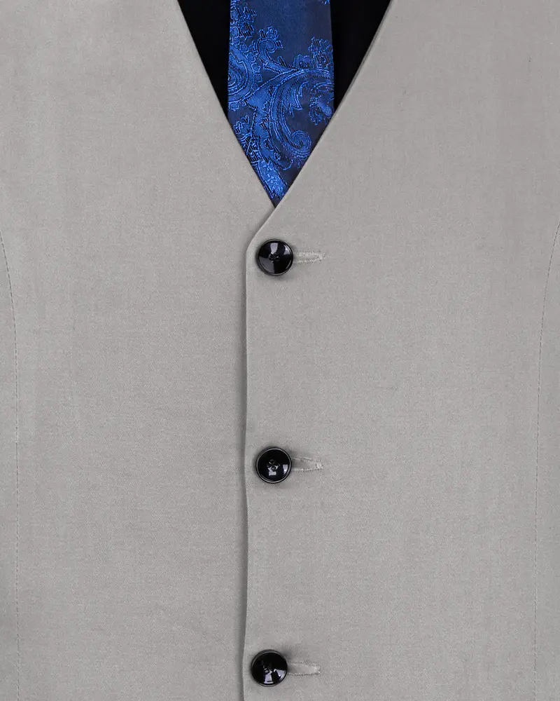 Martini Gray Stretchable Double Breasted Premium Cotton Traveler Suit 19
