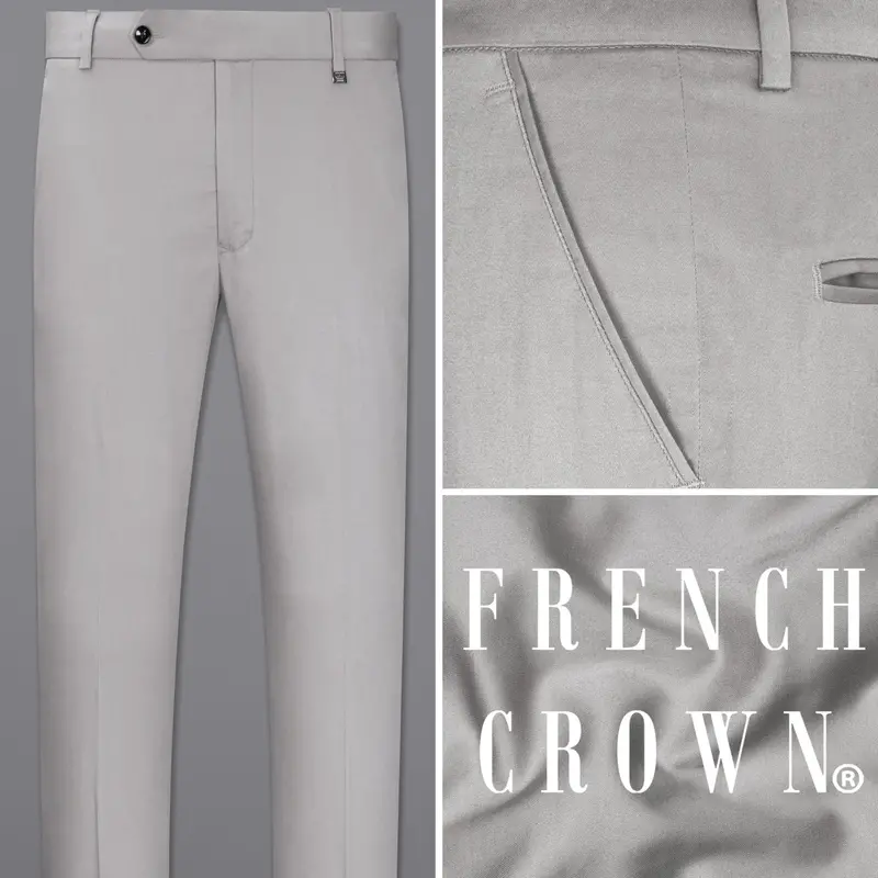 Martini Gray Stretchable Premium Cotton Traveler Pant 1