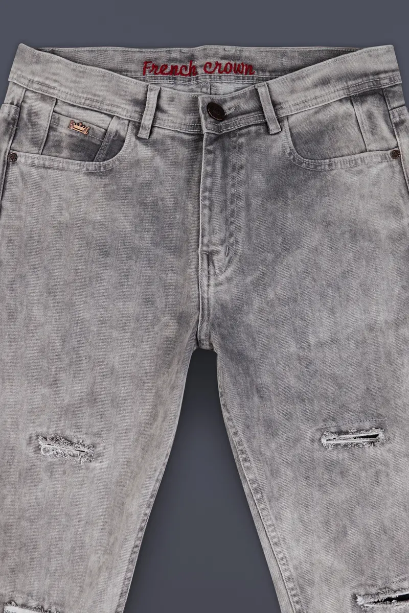 Martini Gray Whickering Washed Stretchable Denim 4