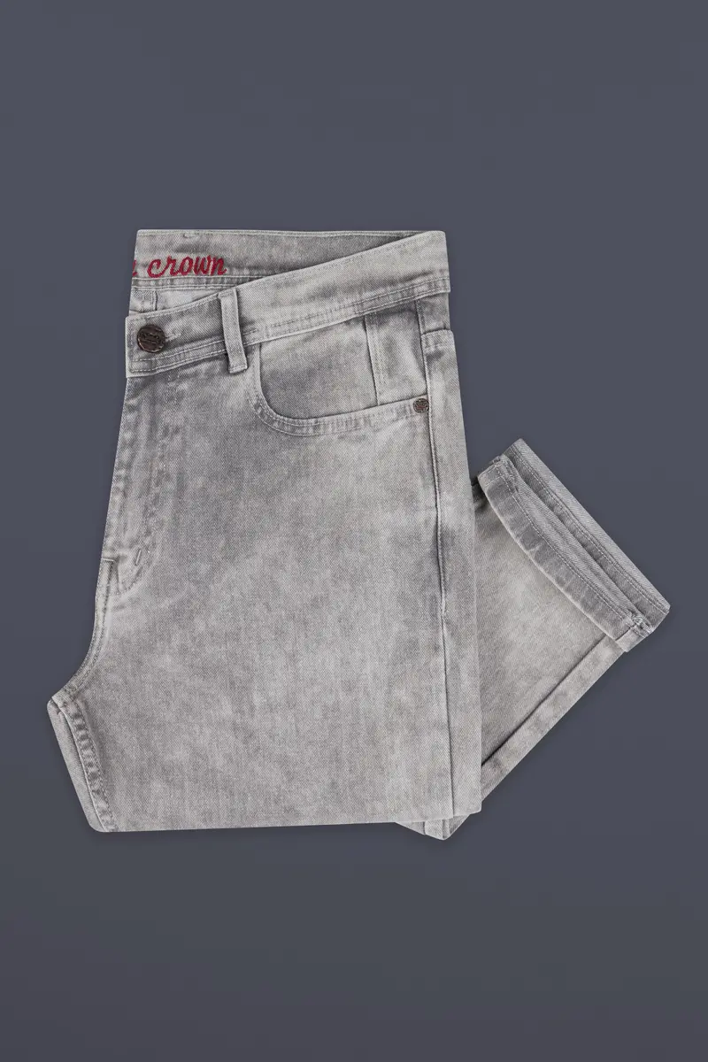 Martini Gray Whickering Washed Stretchable Denim 5