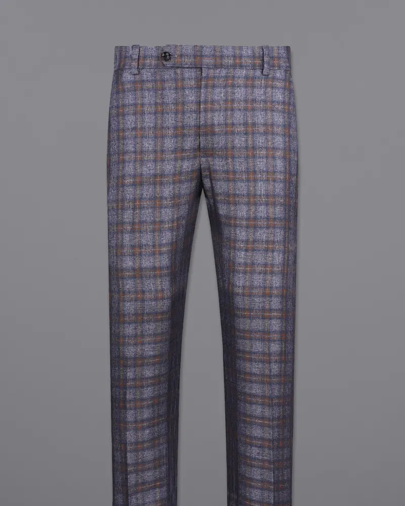 Martini Gray With Potters Brown Plaid Pant 4