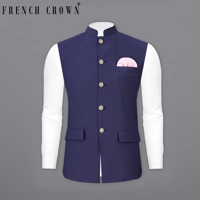 Martinique Blue Designer Nehru Jacket 7