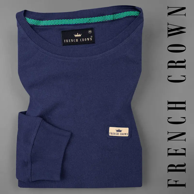 Martinique Blue Full Sleeve Premium Cotton Jersey Sweatshirt 1