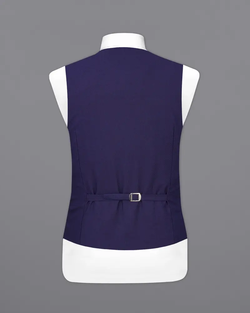 Martinique Blue Premium Cotton Designer Waistcoat 6