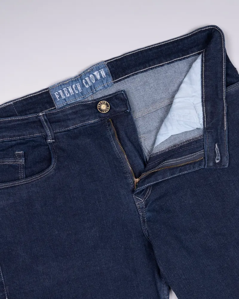 Martinique Blue Slim Fit Mid-Rise Clean Look Stretchable Denim 5