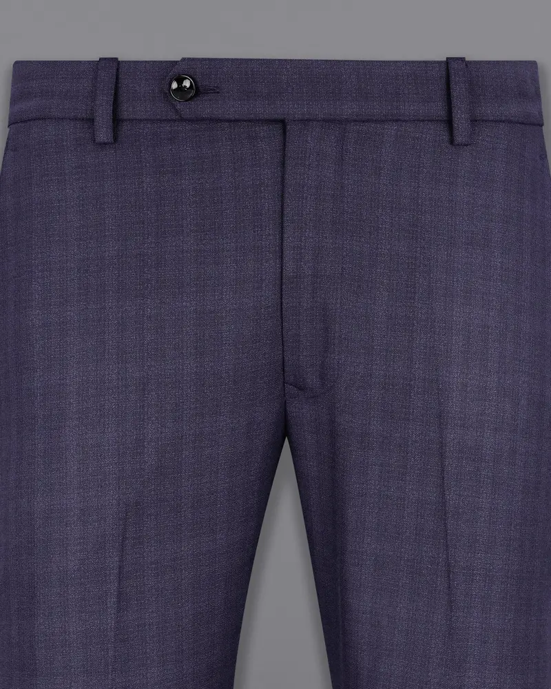 Martinique Blue Subtle Checkered Single Breasted Suit 11