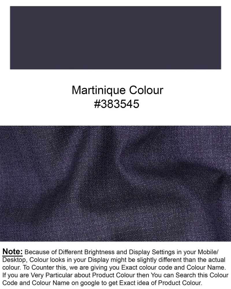 Martinique Blue Subtle Checkered Single Breasted Suit 14